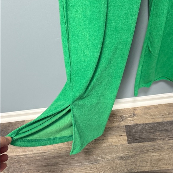 Green women wide leg pants - Picture 2 of 6
